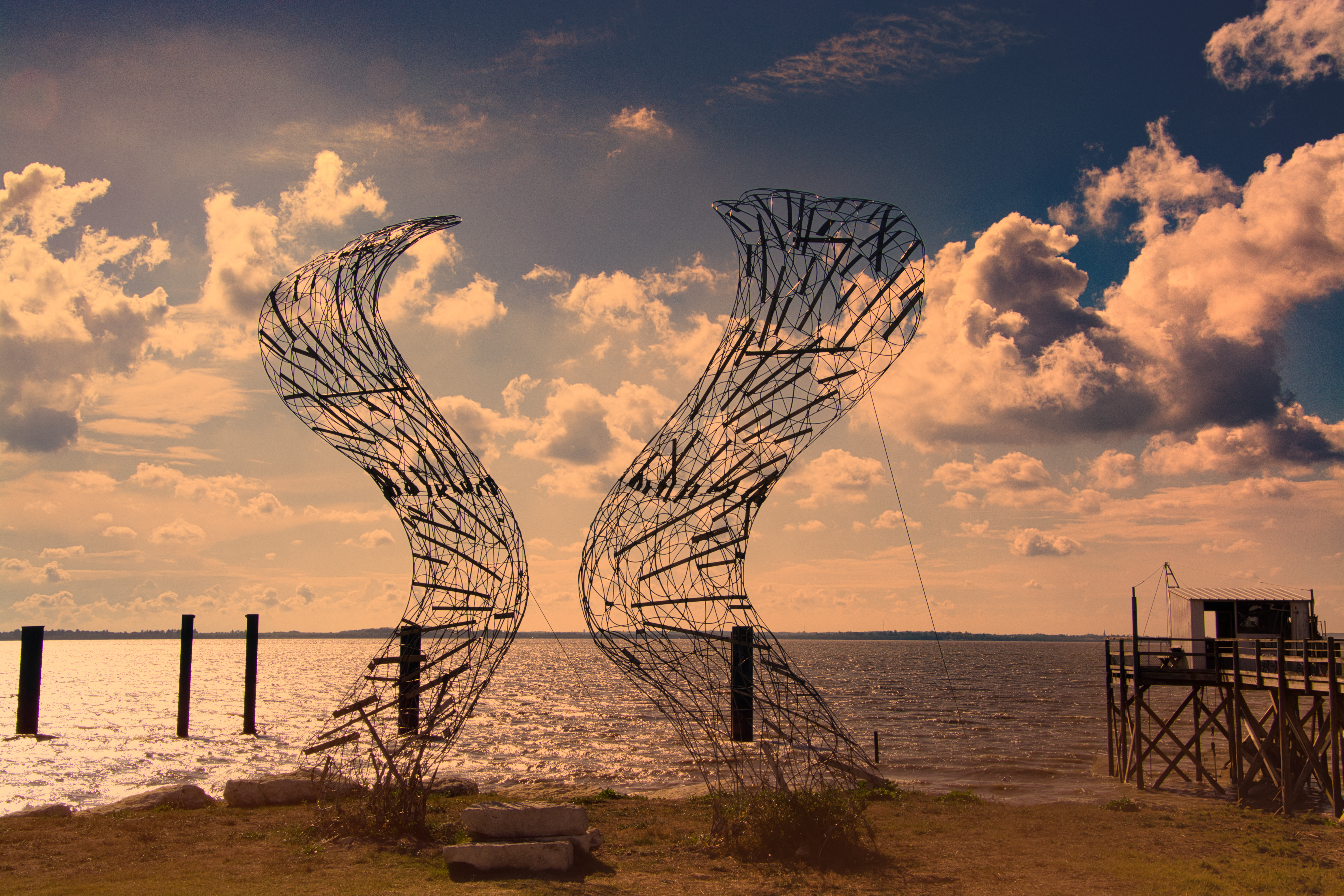 Les « Ailes de l'espoir », une œuvre d'art métallique installée au pôle nature de Vitrezay à Saint Sorlin de Conac, en Charente Maritime œuvre de Gleb Dusavitskiy (2)