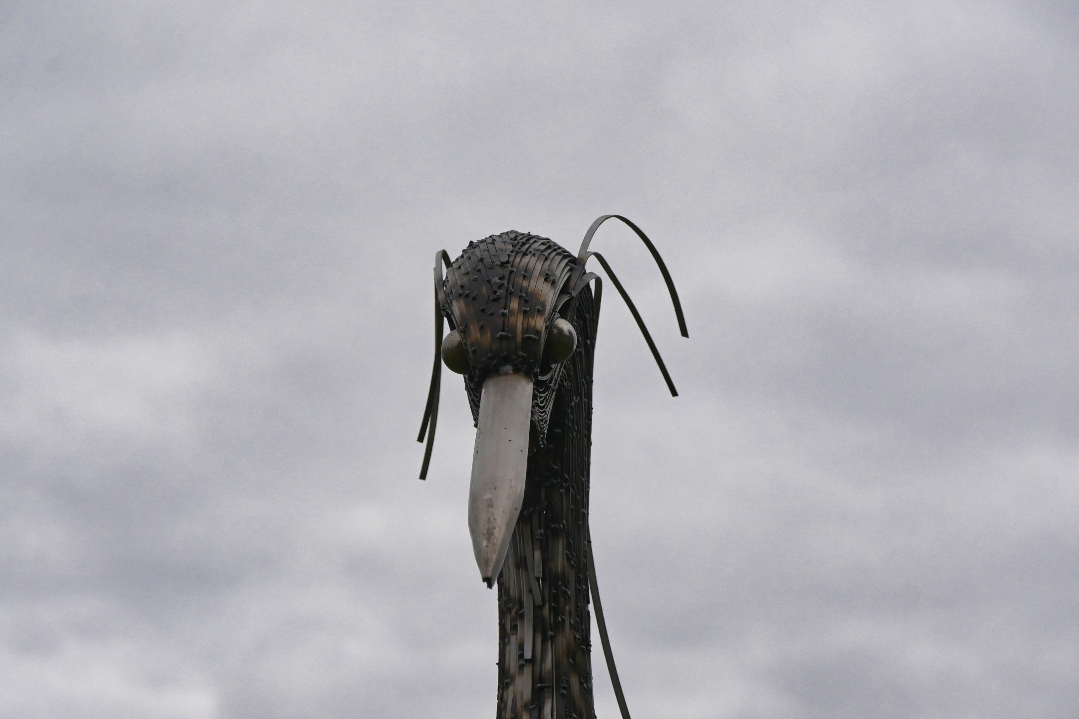 Une installation monumentale représentant trois grands hérons sculptés par l'artiste Laurent Garreau (4)