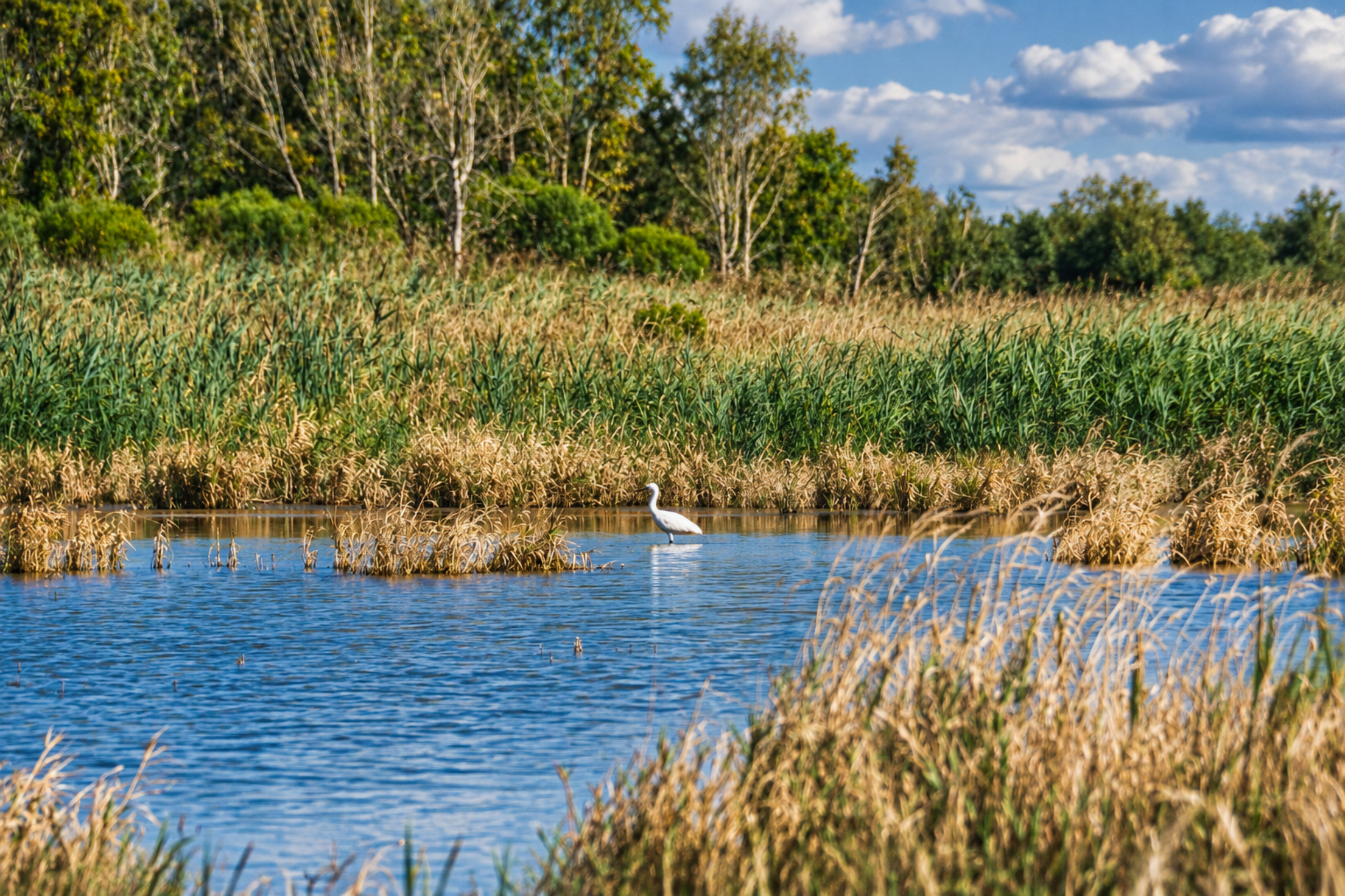 Aigrette Échappées Nature, blanche dans les marais